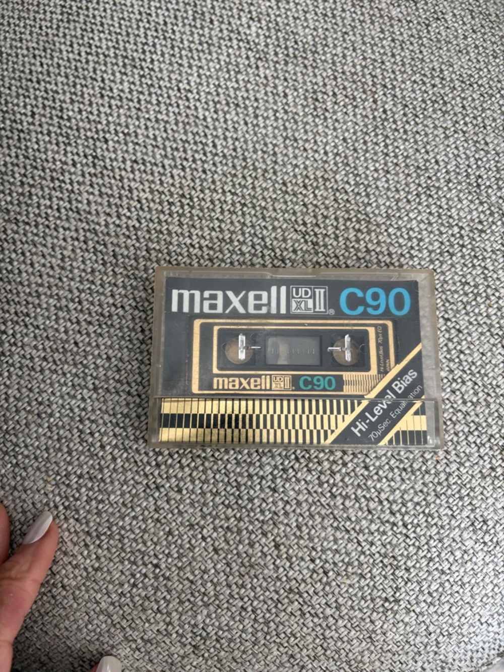 Maxell C90 Audio Cassette Tape – Black and Gold